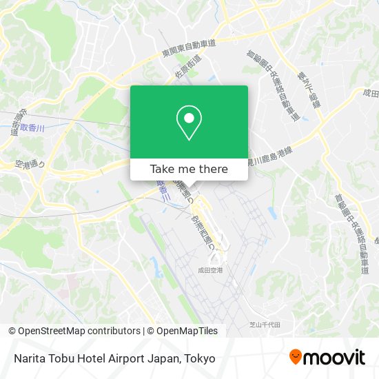 Narita Tobu Hotel Airport Japan map