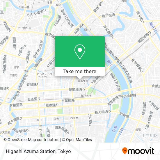 Higashi Azuma Station map
