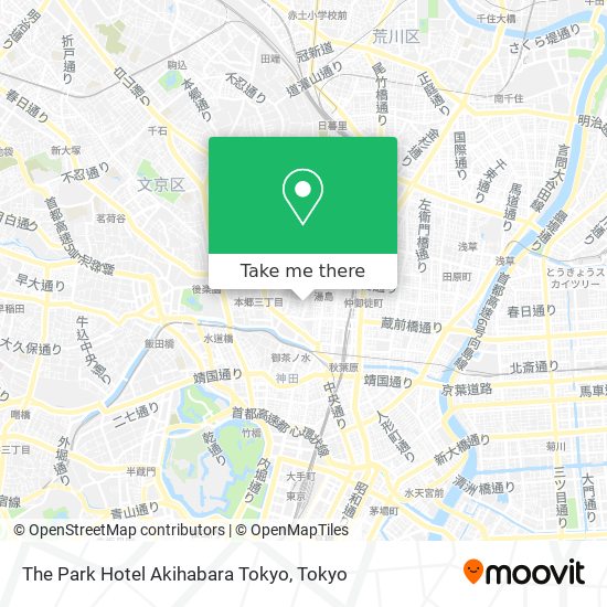 The Park Hotel Akihabara Tokyo map