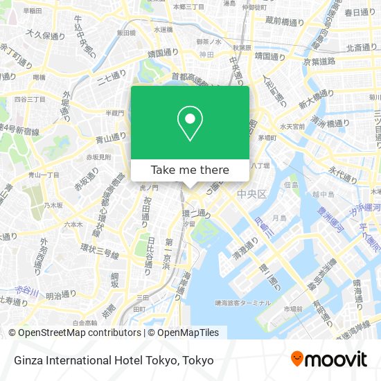Ginza International Hotel Tokyo map