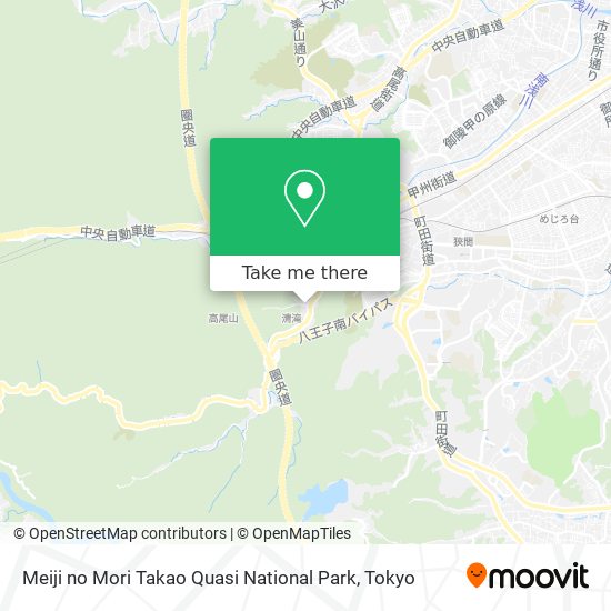 Meiji no Mori Takao Quasi National Park map