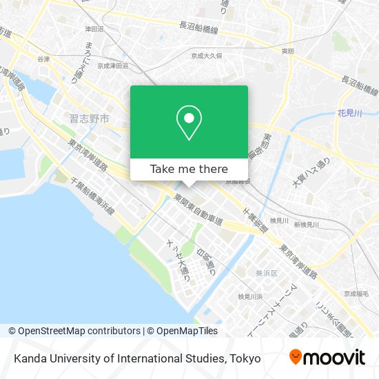 Kanda University of International Studies map