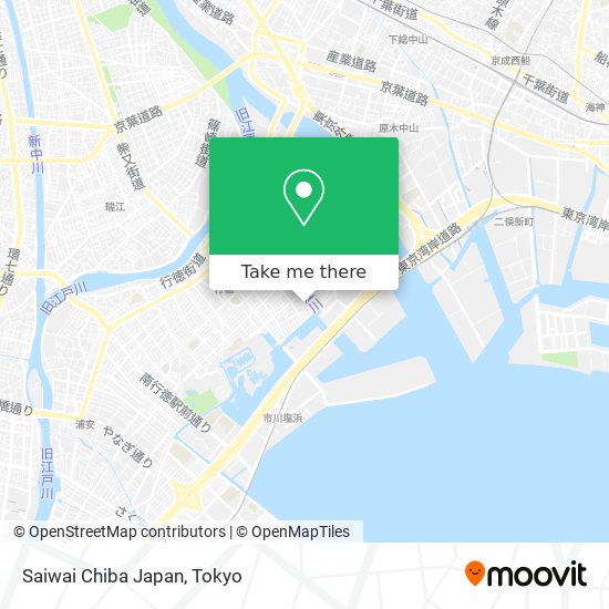 Saiwai Chiba Japan map