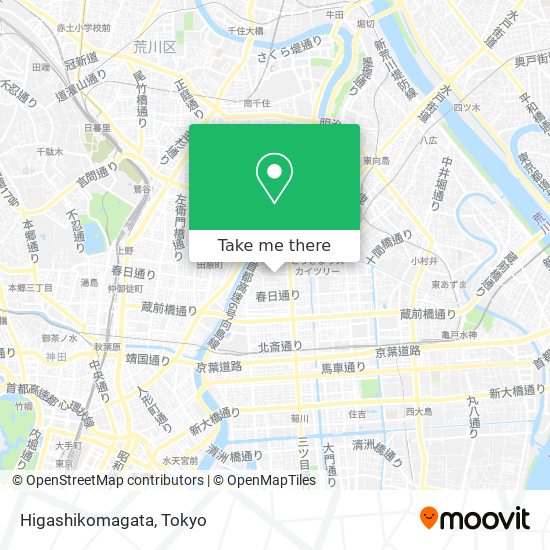 Higashikomagata map
