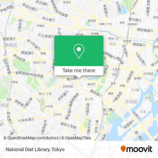 National Diet Library map