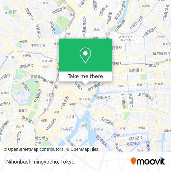 Nihonbashi ningyōchō map