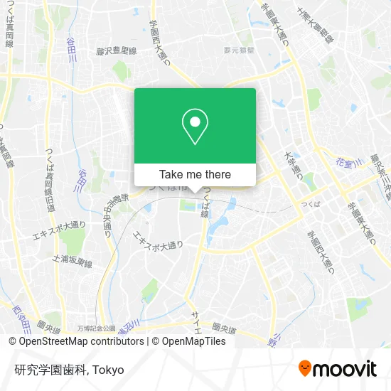 研究学園歯科 map