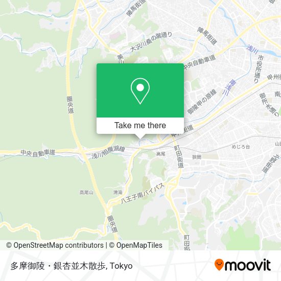 多摩御陵・銀杏並木散歩 map