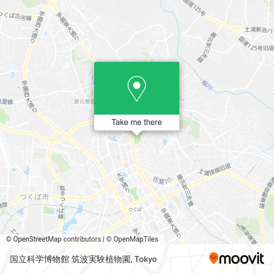 国立科学博物館 筑波実験植物園 map