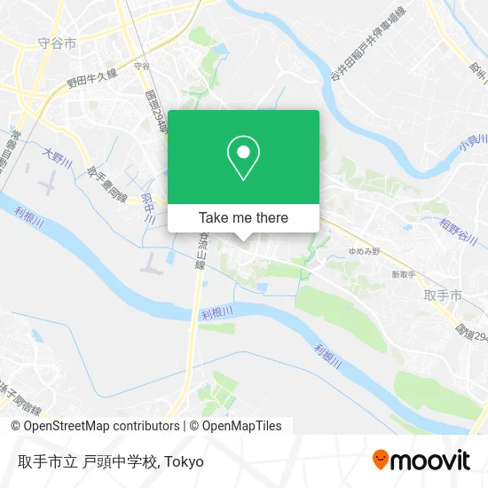 取手市立 戸頭中学校 map