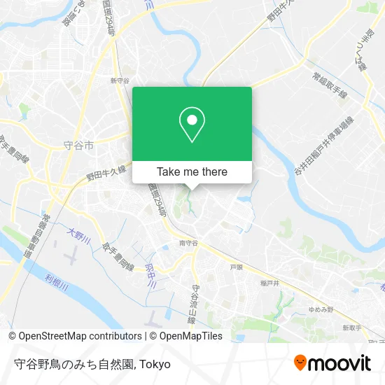 守谷野鳥のみち自然園 map