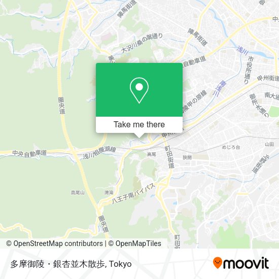 多摩御陵・銀杏並木散歩 map