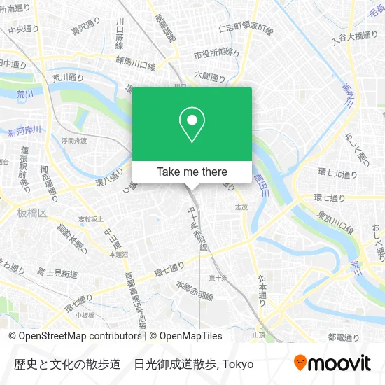歴史と文化の散歩道　日光御成道散歩 map