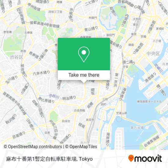 麻布十番第1暫定自転車駐車場 map