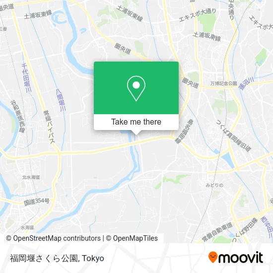 福岡堰さくら公園 map