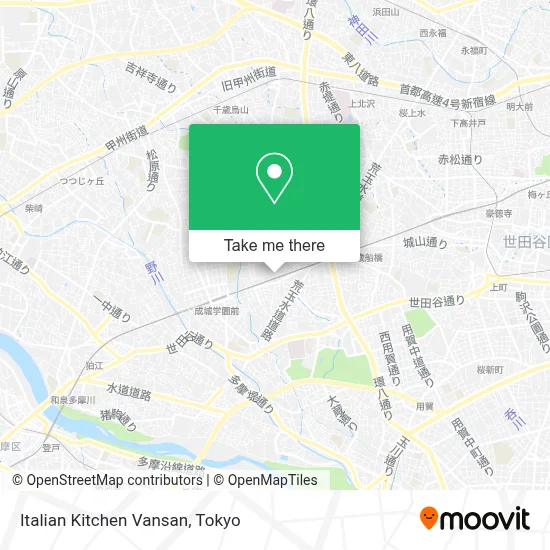 Italian Kitchen Vansan map