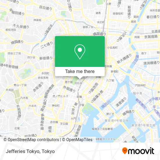Jefferies Tokyo map