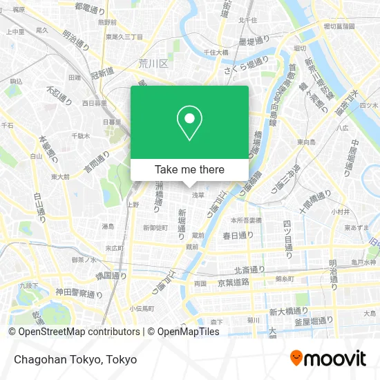 Chagohan Tokyo map