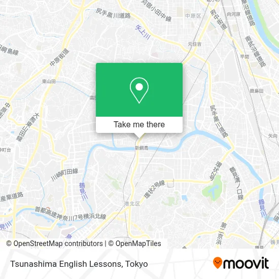 Tsunashima English Lessons map