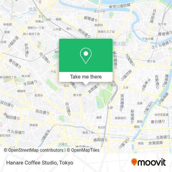 Hanare Coffee Studio map