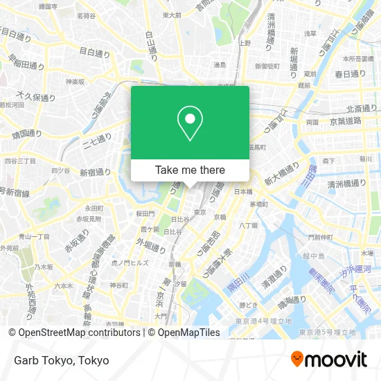Garb Tokyo map