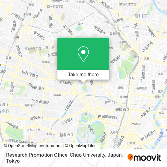 Research Promotion Office, Chuo University, Japan map