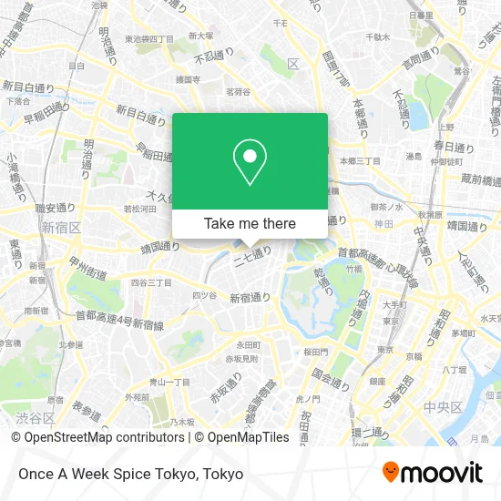 Once A Week Spice Tokyo map