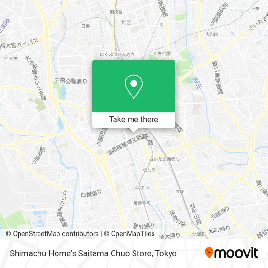 Shimachu Home's Saitama Chuo Store map