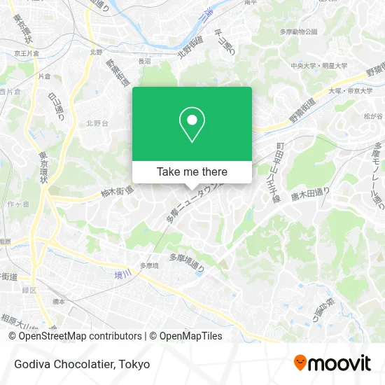 Godiva Chocolatier map