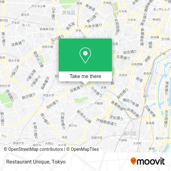 Restaurant Unique map