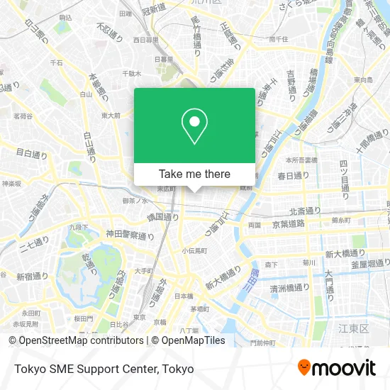 Tokyo SME Support Center map