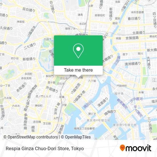 Respia Ginza Chuo-Dori Store map