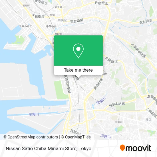 Nissan Satio Chiba Minami Store map