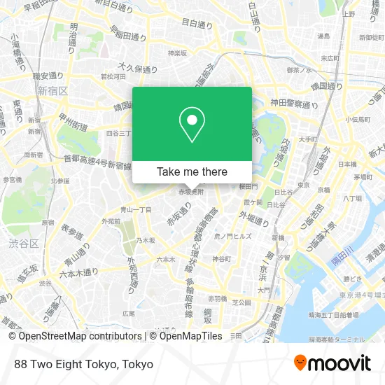 88 Two Eight Tokyo map