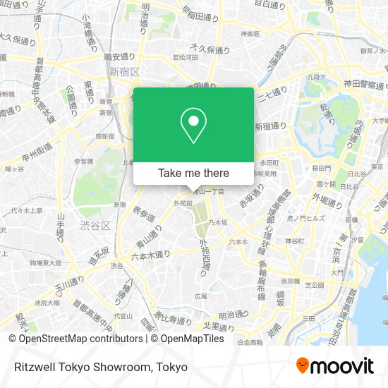 Ritzwell Tokyo Showroom map