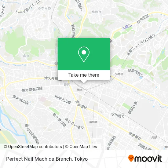 Perfect Nail Machida Branch map