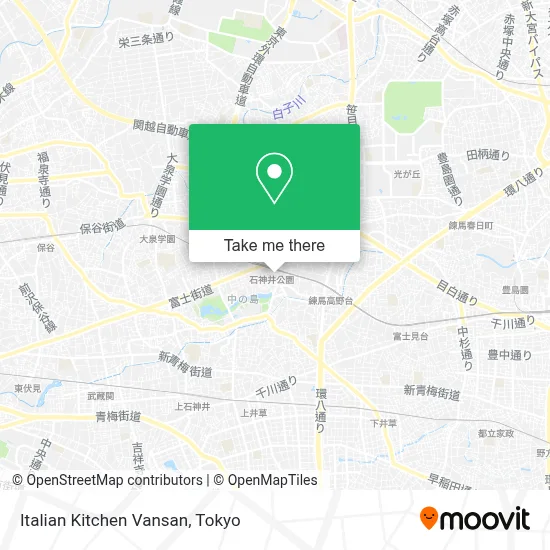 Italian Kitchen Vansan map