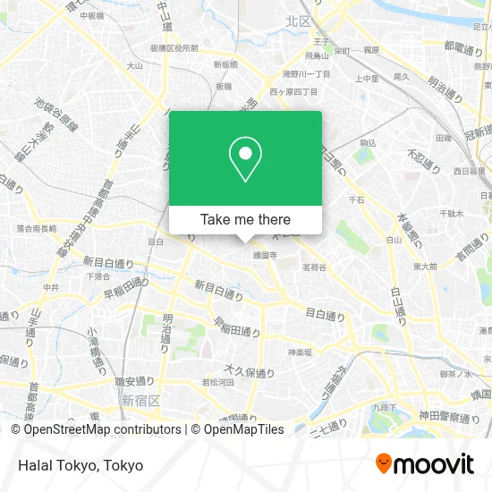 Halal Tokyo map