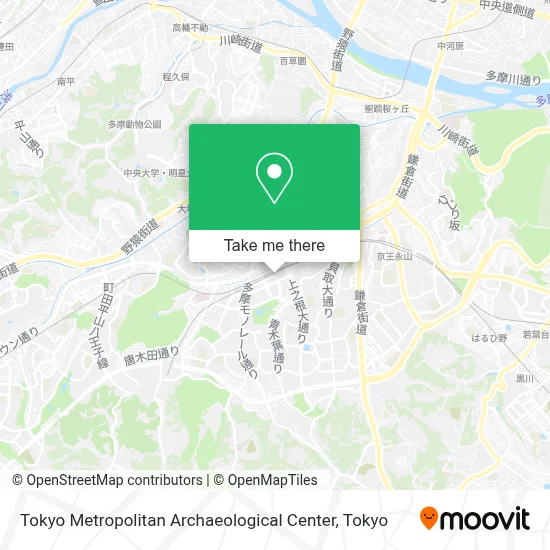 Tokyo Metropolitan Archaeological Center map