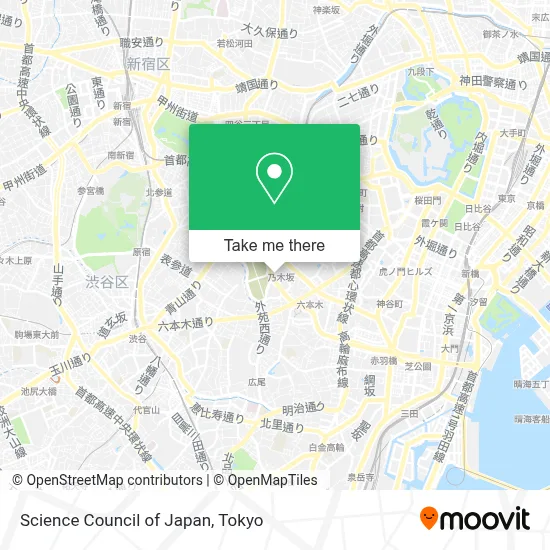 Science Council of Japan map