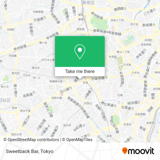Sweetback Bar map