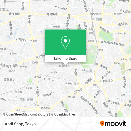 April Shop map