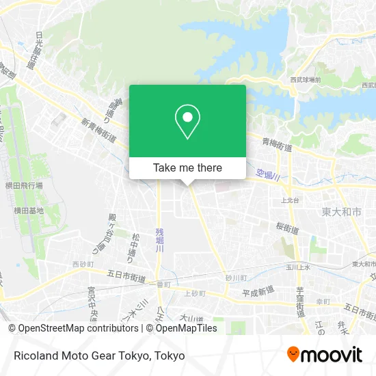 Ricoland Moto Gear Tokyo map