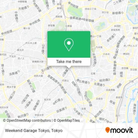 Weekend Garage Tokyo map