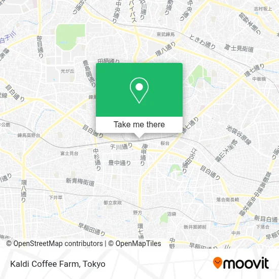 Kaldi Coffee Farm map