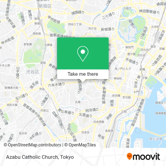 Azabu Catholic Church map