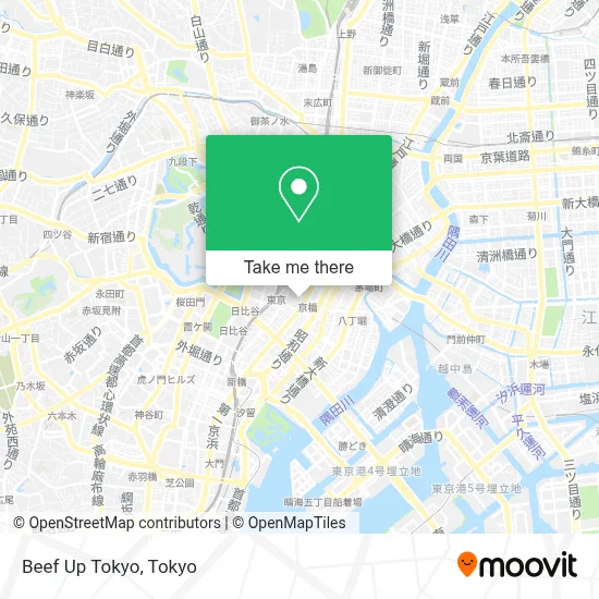 Beef Up Tokyo map