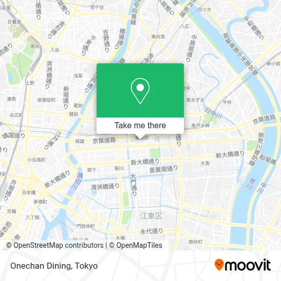 Onechan Dining map