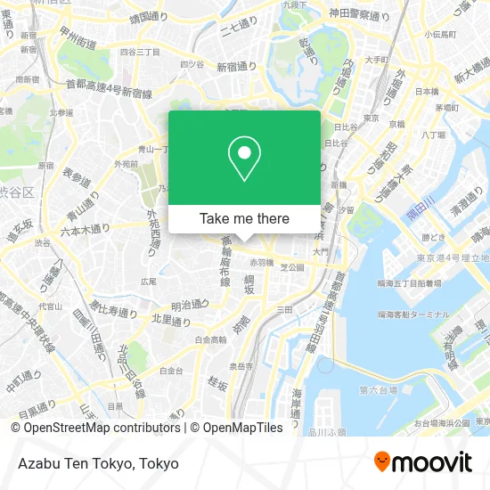 Azabu Ten Tokyo map
