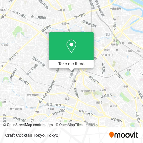 Craft Cocktail Tokyo map